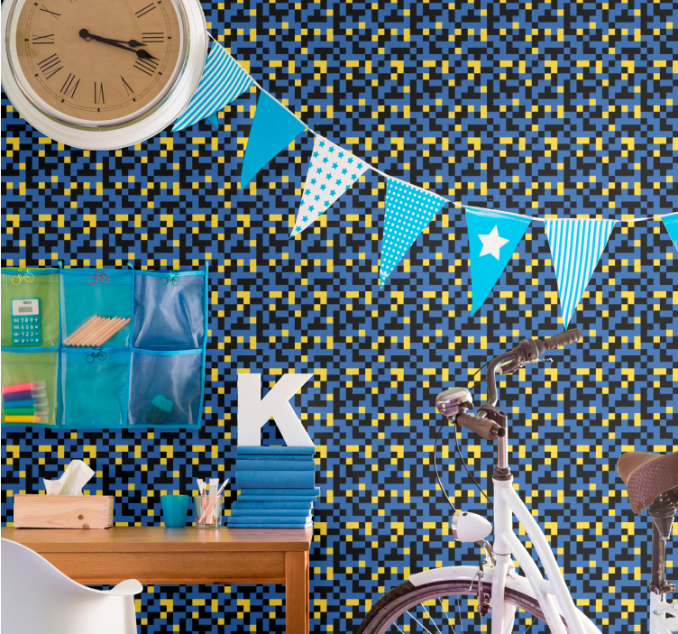 80's video games pattern square wallpaper - TenStickers