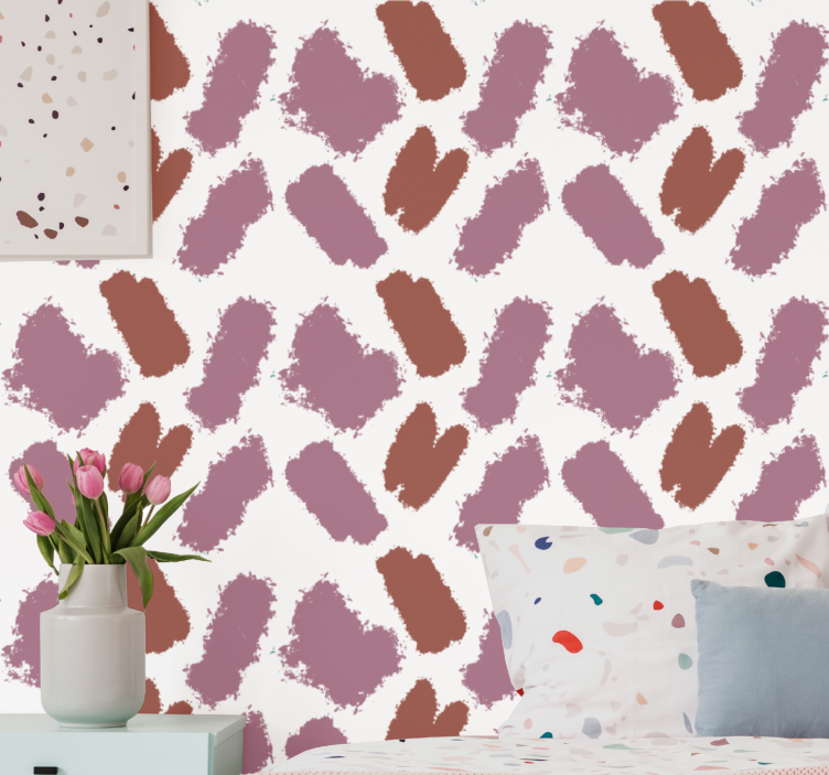 Brown Brush Strokes wallpaper abstract - TenStickers