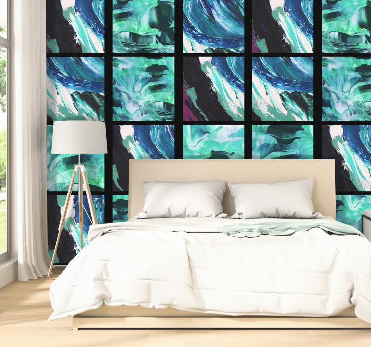 Abstract Fluid Patterns Wallpaper - TenStickers