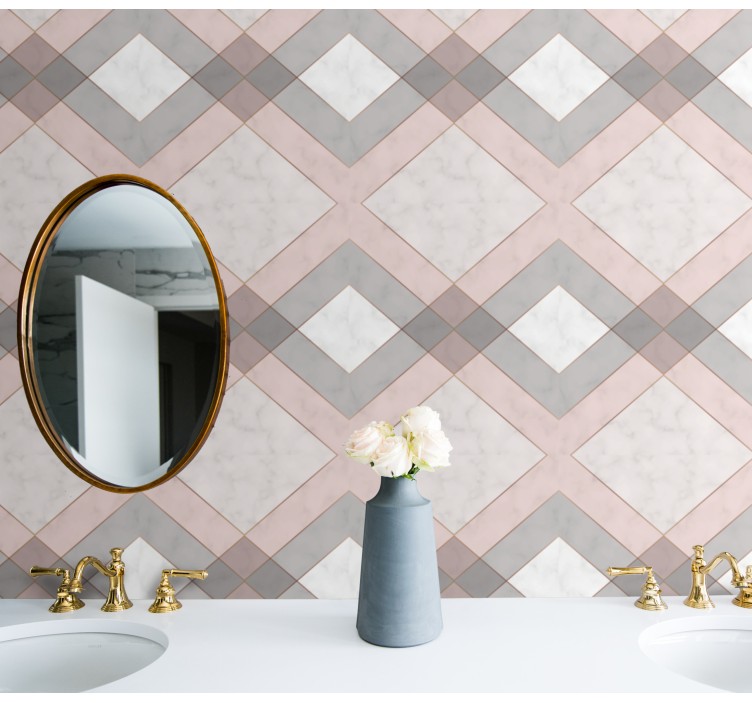 Geometric Collage geometric wallpaper - TenStickers