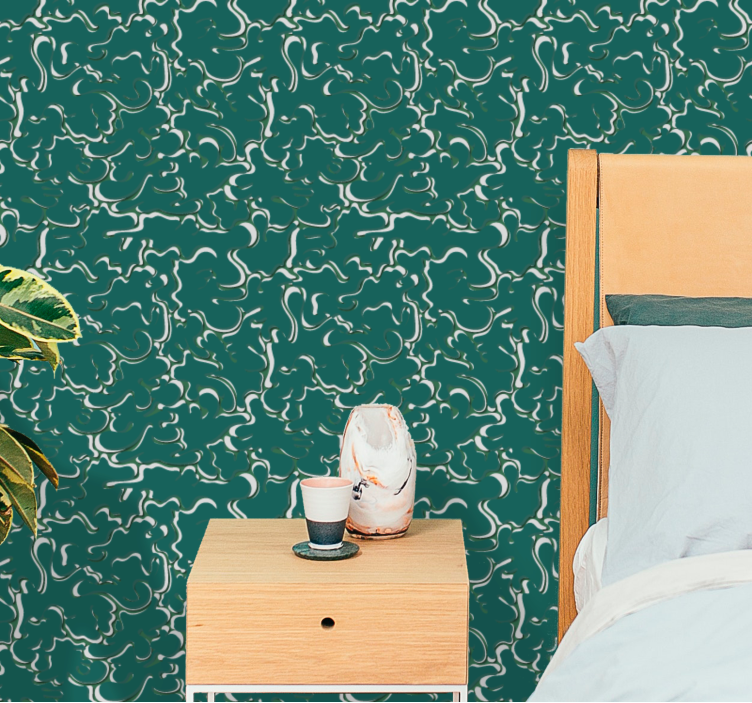 Abstract Swirls geometric wallpaper - TenStickers