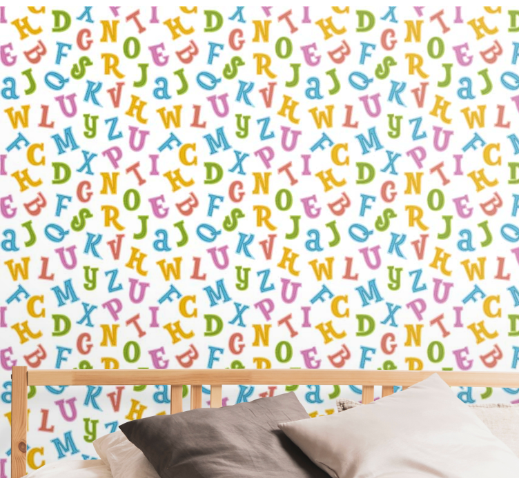Alphabet Fun letters wallpaper - TenStickers