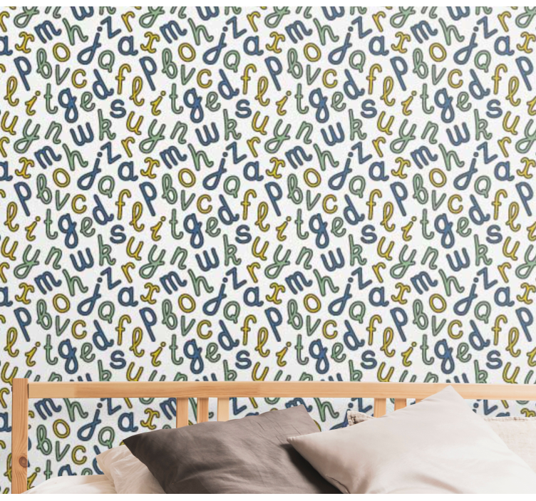 Alphabet Mix letters wallpaper - TenStickers