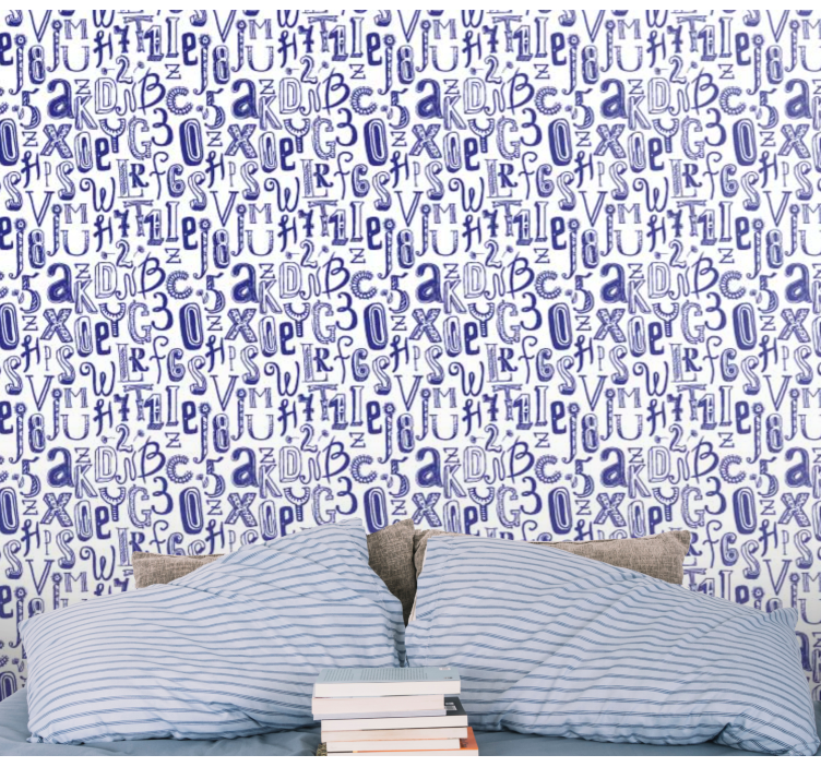 Alphabet Motif letters wallpaper - TenStickers