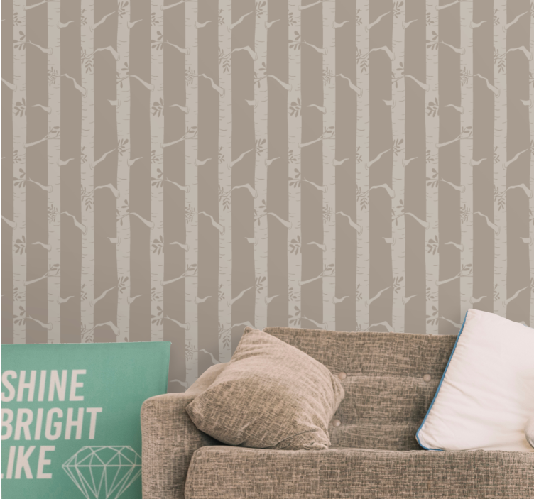 Bamboo Forest Pattern tree wallpaper - TenStickers