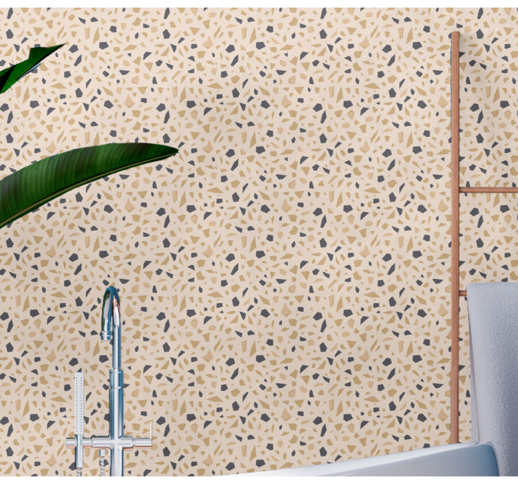 Beige terrazo stone wallpaper - TenStickers
