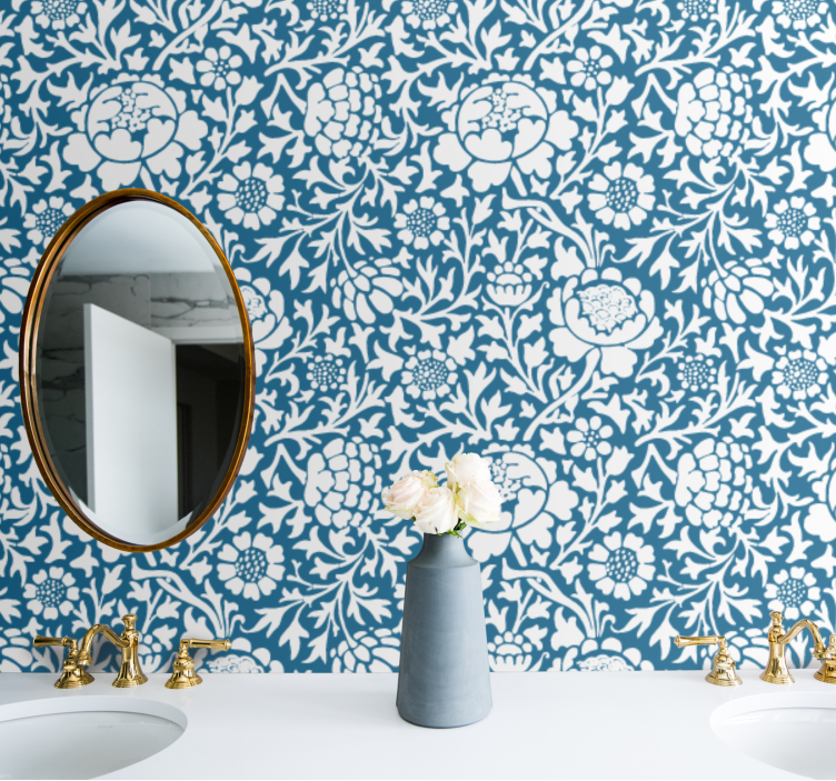 Floral Elegance Style floral ornament wallpaper - TenStickers
