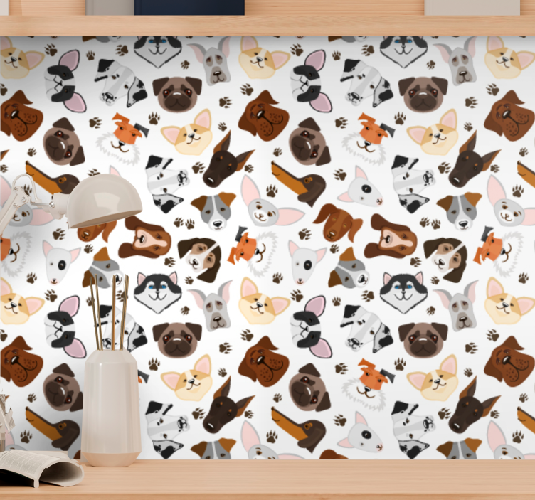 Canine Collection dogs wallpaper - TenStickers