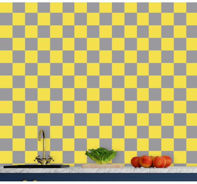Chequered Pattern square wallpaper - TenStickers