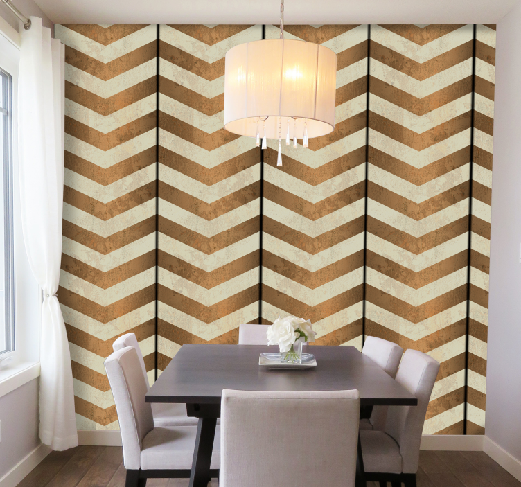 Chevron Stripes horizontal wallpaper - TenStickers