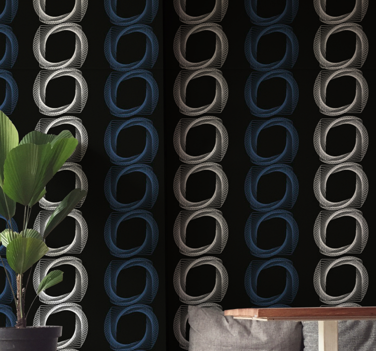 Circle Patterns wallpaper abstract - TenStickers