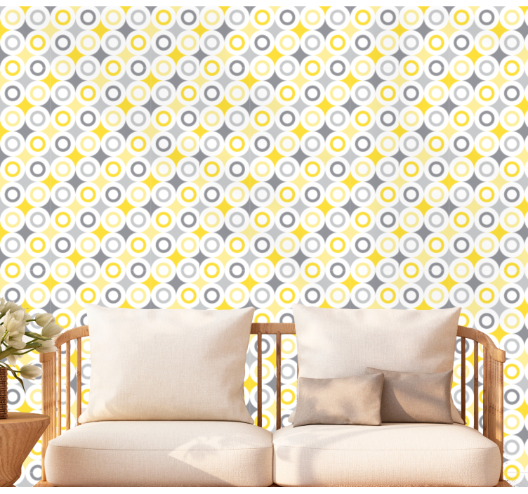 Circular Pattern polka dot wallpaper - TenStickers