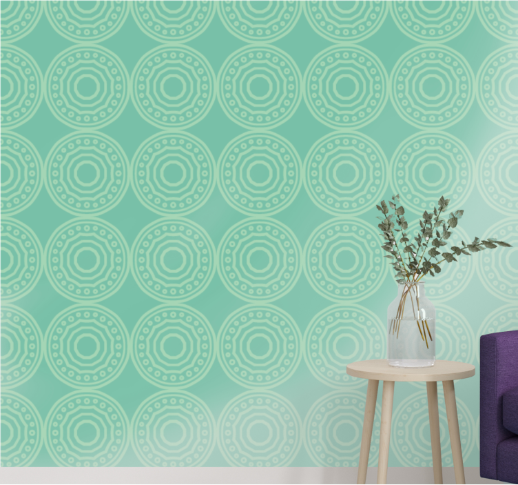 Circular Pattern Vibes polka dot wallpaper - TenStickers