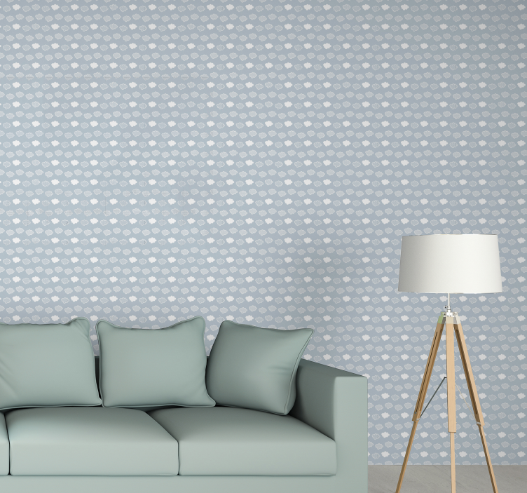 Clouds Pattern polka dot wallpaper - TenStickers