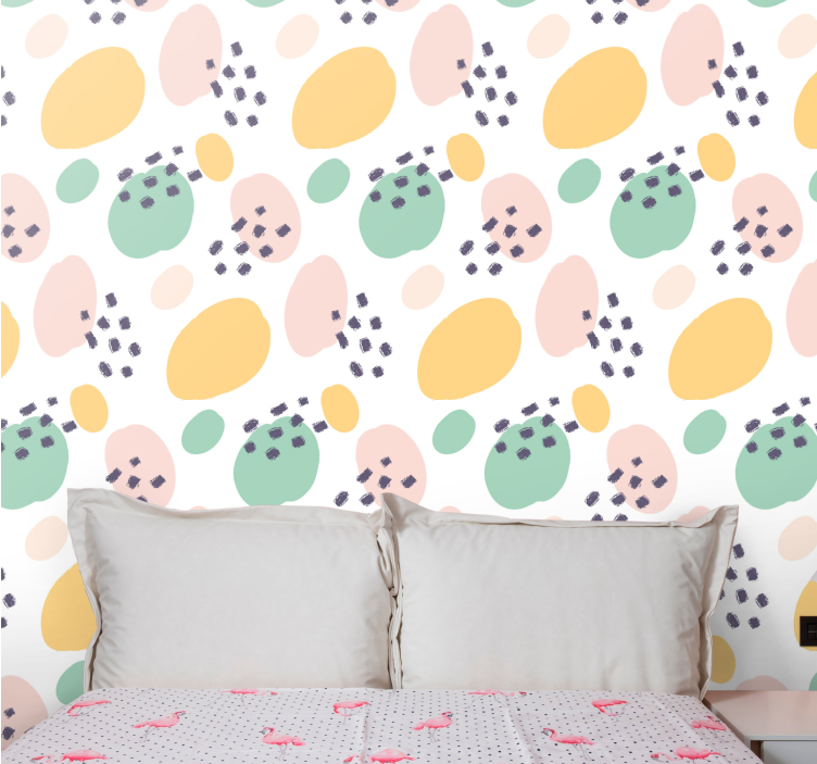 Colorful Dot Patterns polka dot wallpaper - TenStickers