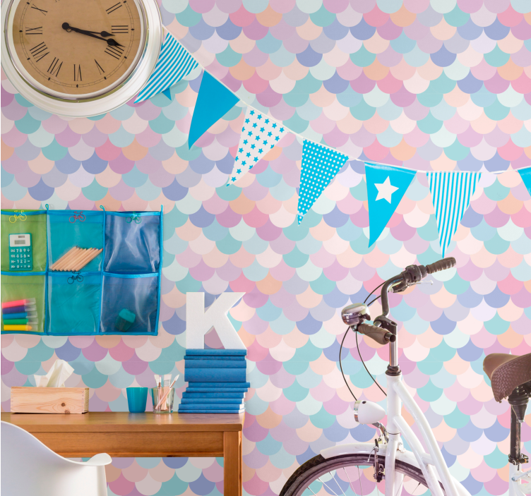 Scales with soft tones more animal wallpaper - TenStickers