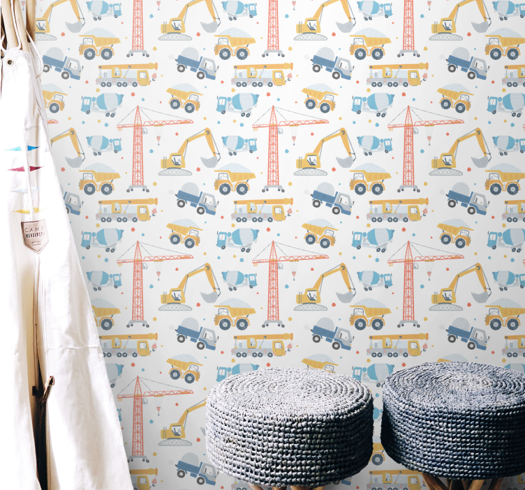 Construction Motifs kids wallpaper - TenStickers