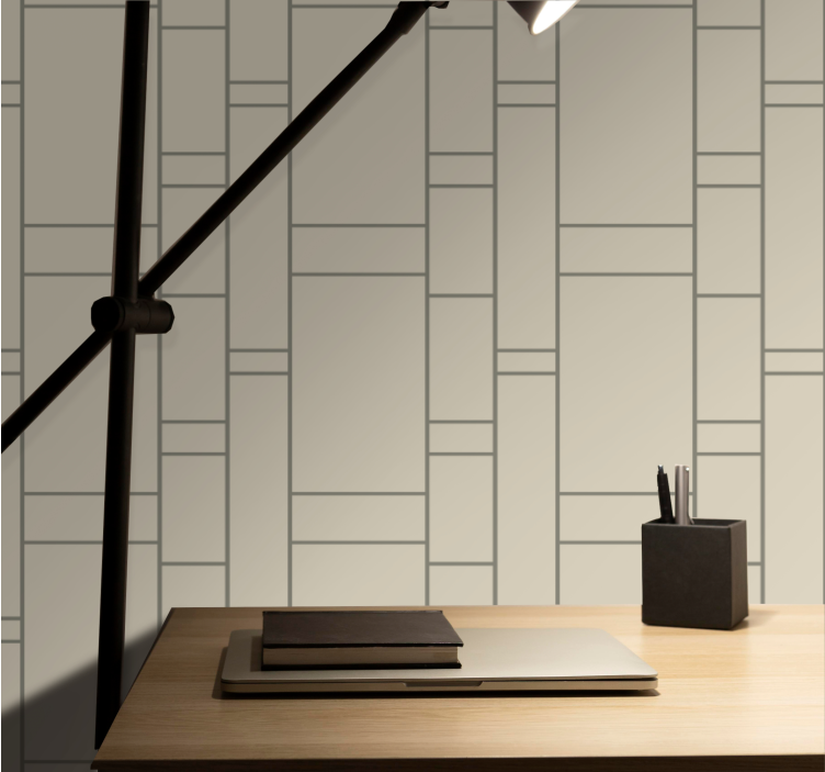 Contemporary block pattern office wallpaper - TenStickers