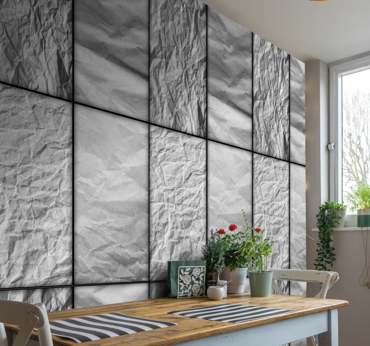 Crumpled Surface textured wallpaper - TenStickers