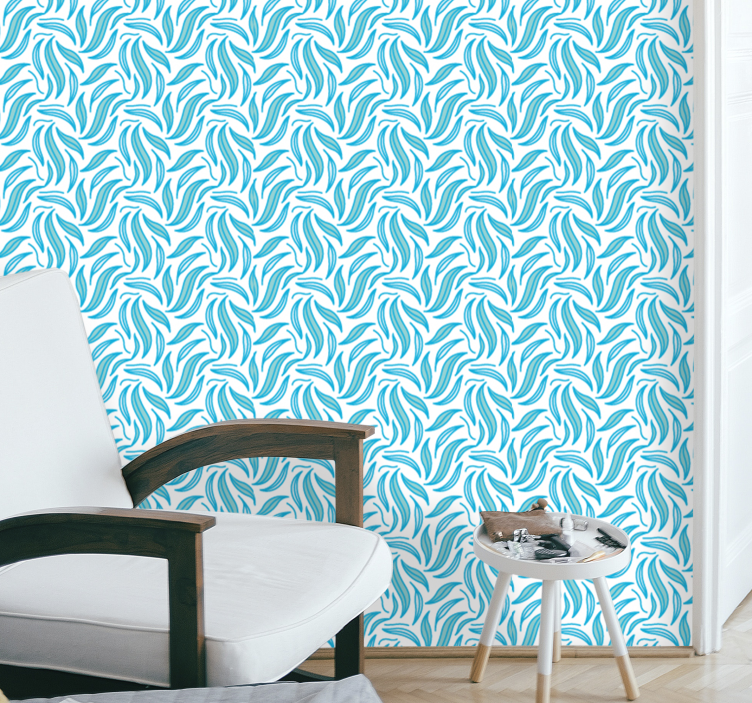 Curved Lines Pattern wallpaper abstract - TenStickers