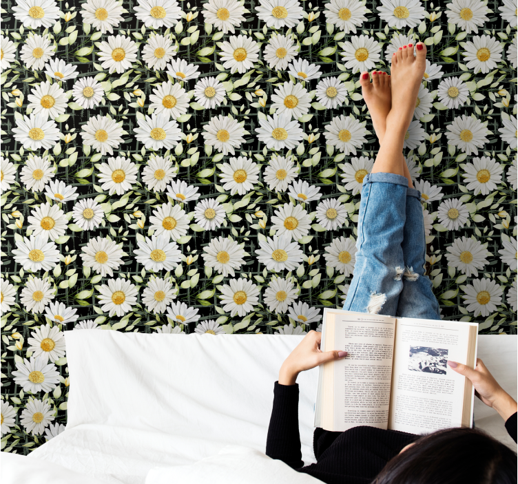 Daisy Floral Display flower wallpaper - TenStickers