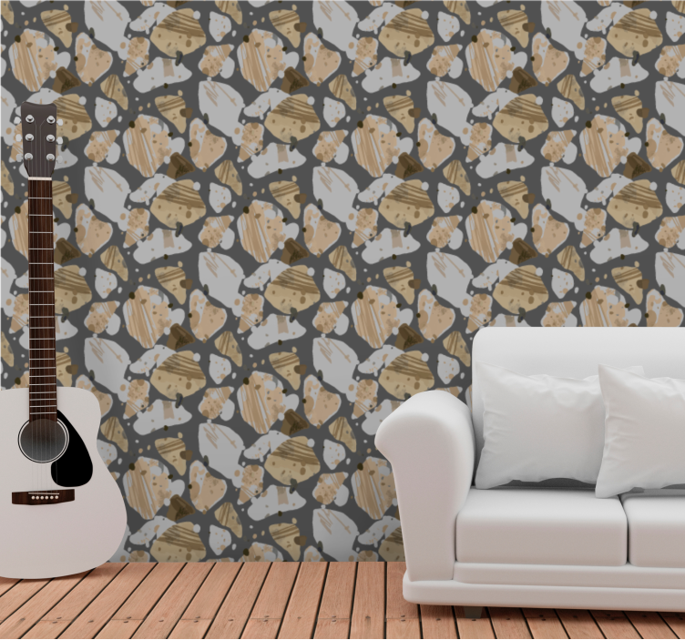 Big terrazzo pattern textured wallpaper - TenStickers
