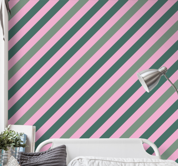 Diagonal Striped Elegance horizontal wallpaper - TenStickers