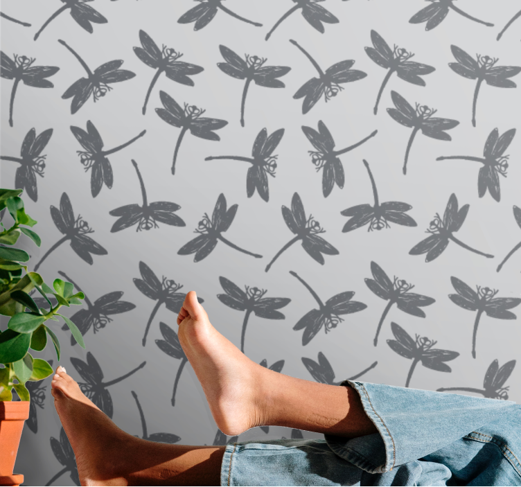 Dragonfly Pattern more animal wallpaper - TenStickers