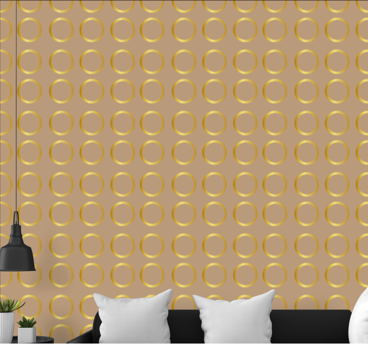 Elegant Circle Pattern polka dot wallpaper - TenStickers