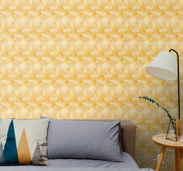 Elegant Curved Pattern textured wallpaper - TenStickers