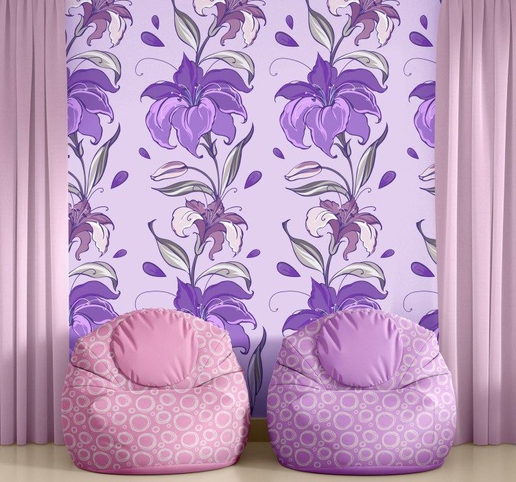Elegant Floral Design flower wallpaper - TenStickers