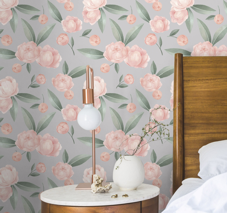 Elegant Floral Motif flower wallpaper - TenStickers