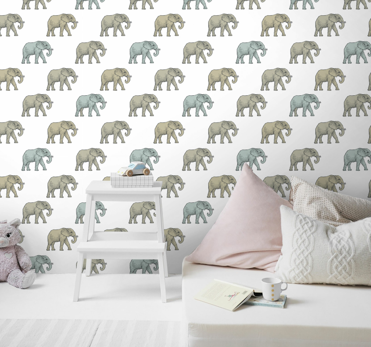 Elephant Parade elephants wallpaper - TenStickers