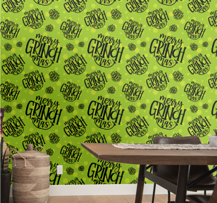 Festive Character Pattern christmas wallpaper - TenStickers