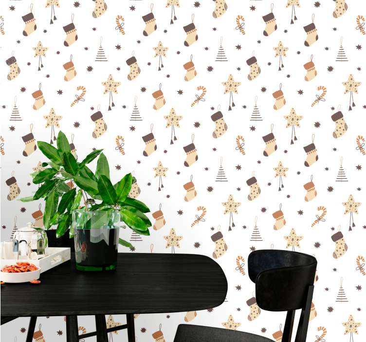 Festive Holiday Imagery christmas wallpaper - TenStickers