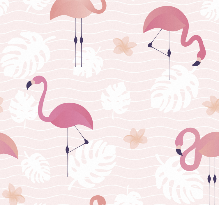 Flamingo Serenity animal wallpaper - TenStickers