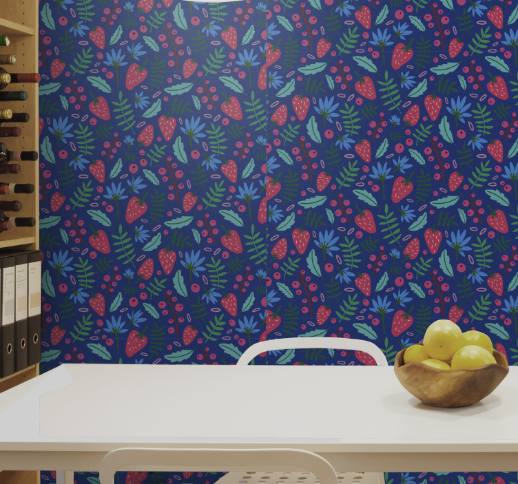 Floral Botanic Patterns leaf wallpaper - TenStickers