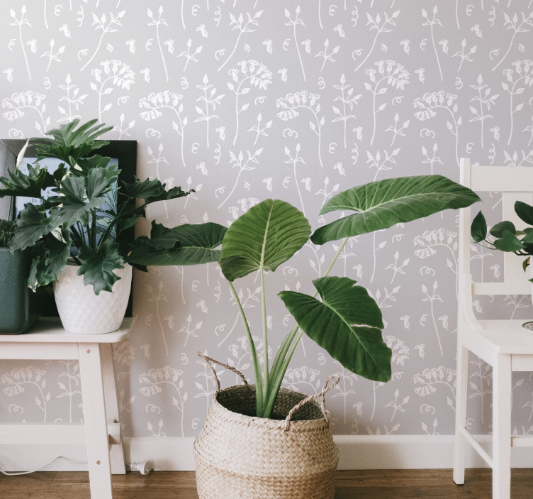 Floral Botanical flower wallpaper - TenStickers