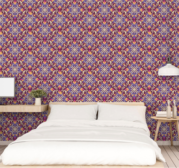 Floral ornament wallpaper floral geometric elegance - TenStickers