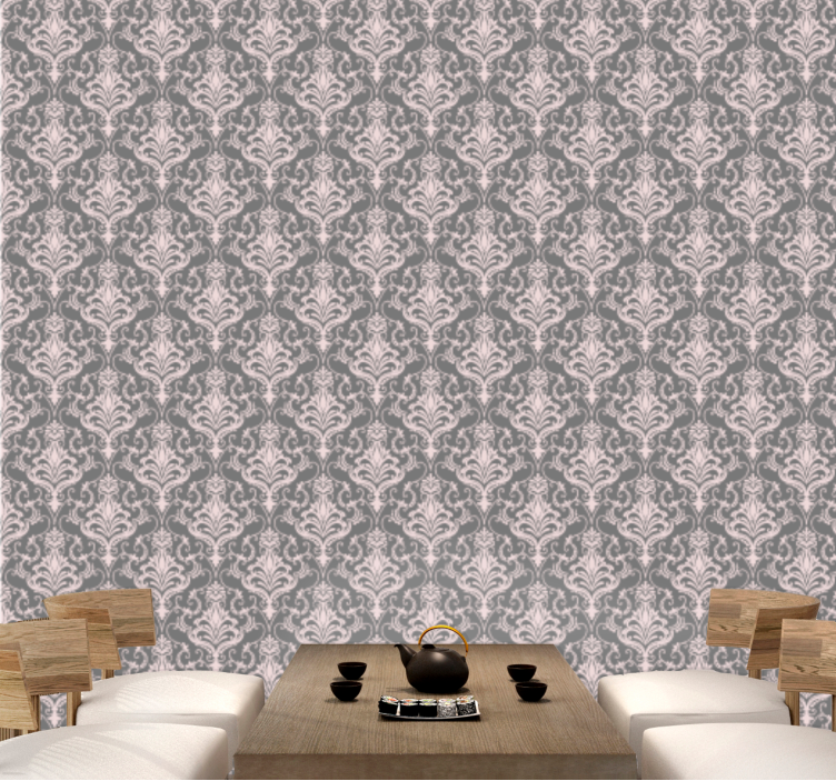Floral ornament wallpaper with elegant floral design - TenStickers