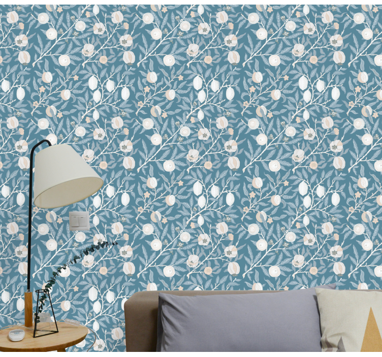 Floral Patterned flower wallpaper - TenStickers