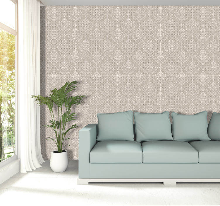 Floral Vintage Ornamental Wallpaper - TenStickers