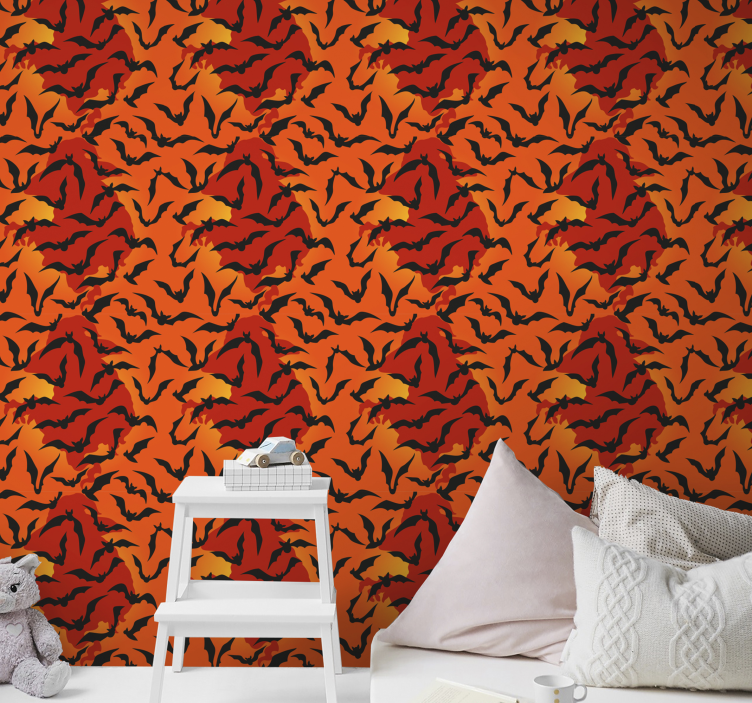 Flying Bats Collection halloween wallpaper - TenStickers