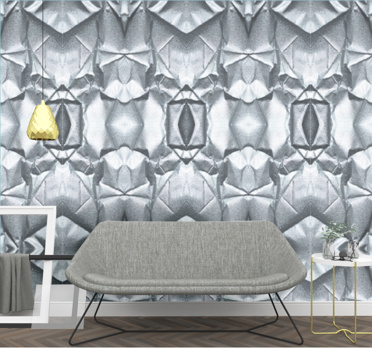 Geometric Cushioned wallpaper abstract - TenStickers