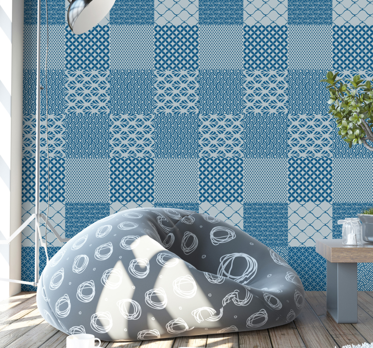 Geometric Pattern Play tile effect wallpaper - TenStickers