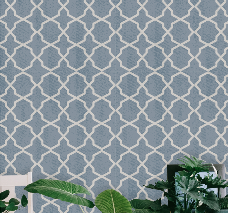 Elegant blue design modern wallpaper - TenStickers