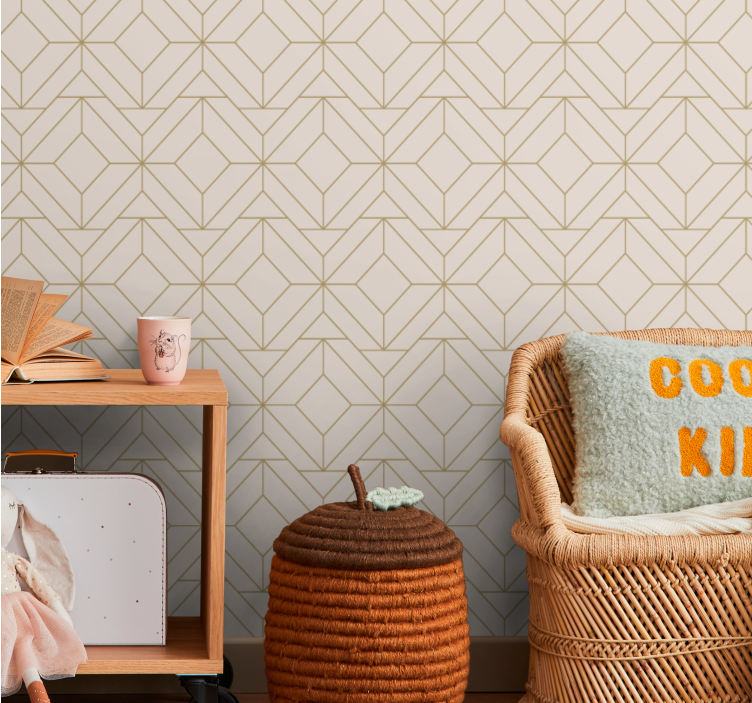 Geometric shapes collection kids wallpaper - TenStickers