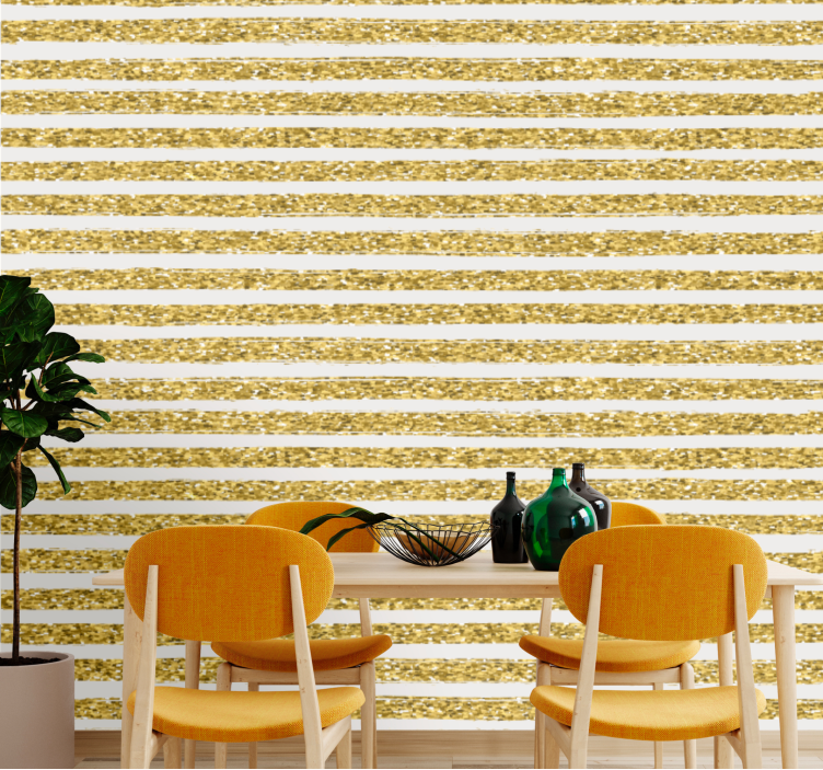 Glitter Stripes striped wallpaper - TenStickers