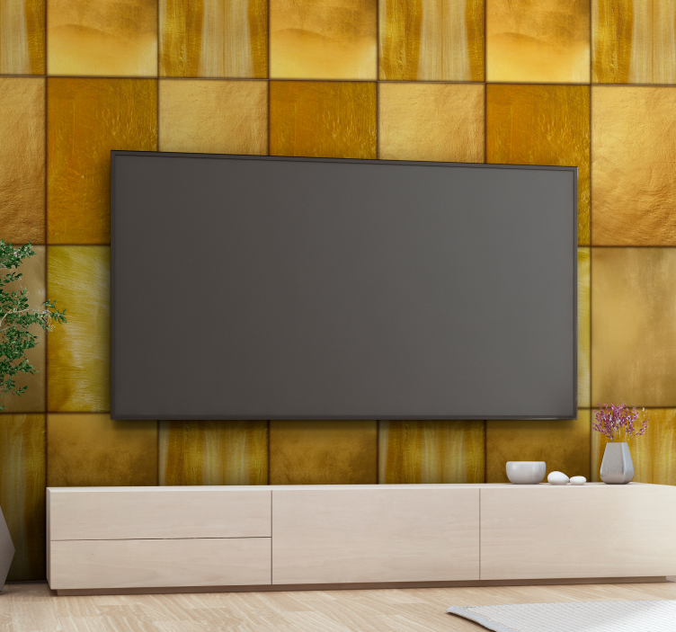 Golden Textured Wallpaper - TenStickers