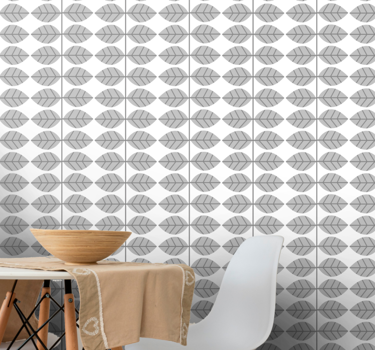 Graceful foliage composition dining room wallpaper - TenStickers